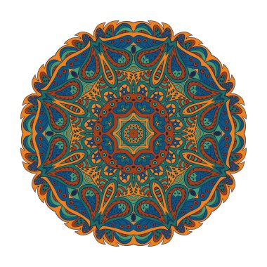 Boyama kitabı. Mandala Doğu desen. Zentangl yuvarlak süsleme