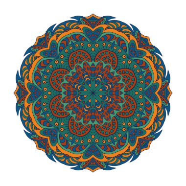 Boyama kitabı. Mandala Doğu desen. Zentangl yuvarlak süsleme