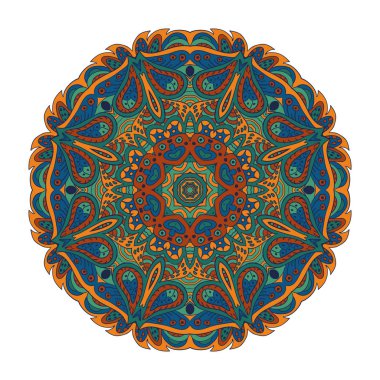 Boyama kitabı. Mandala Doğu desen. Zentangl yuvarlak süsleme