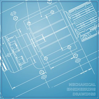 Makine mühendisliği çizimleri. Mühendislik Çizim. Vektör