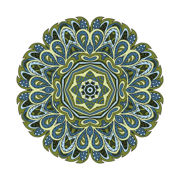 Mandala. Dibujo Doodle. Adorno redondo — Vector de stock