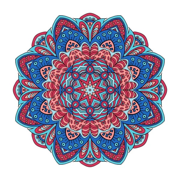 Mandala. Dibujo Doodle. Adorno redondo — Vector de stock