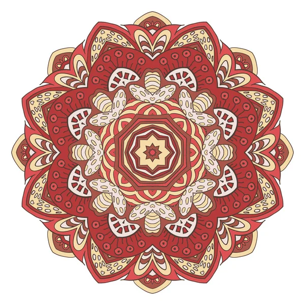 Mandala. Dessin de caniche. Ornement rond — Image vectorielle