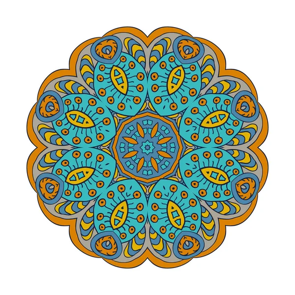 Mandala. Çizim doodle. Yuvarlak süsleme