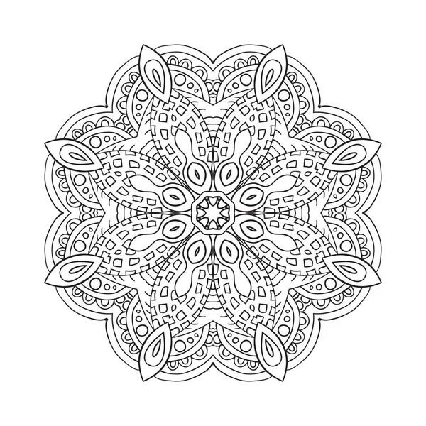 Libro para colorear. Mandala patrón oriental. ornamento redondo de Zentangl — Vector de stock