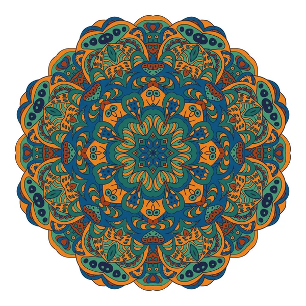 Boyama kitabı. Mandala Doğu desen. Zentangl yuvarlak süsleme