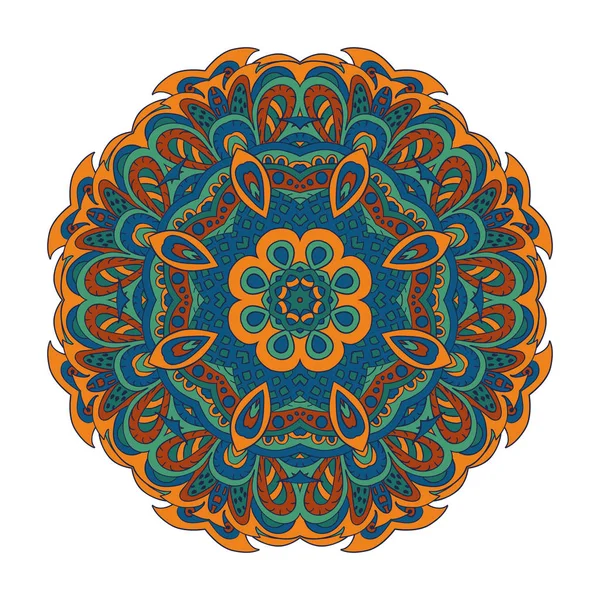 Boyama kitabı. Mandala Doğu desen. Zentangl yuvarlak süsleme