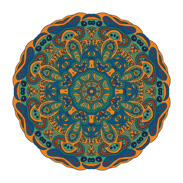 Boyama kitabı. Mandala Doğu desen. Zentangl yuvarlak süsleme