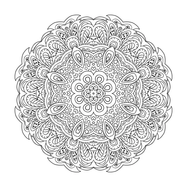 Boyama kitabı. Mandala Doğu desen. Zentangl yuvarlak süsleme