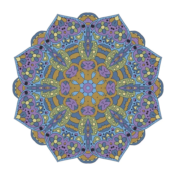 Mandala. Zentangl yuvarlak süsleme. Sakin ol, meditasyon