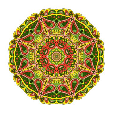 Mandala Doğu desen. Zentangl yuvarlak süsleme