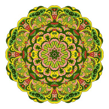 Mandala Doğu desen. Zentangl yuvarlak süsleme