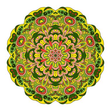 Mandala Doğu desen. Zentangl yuvarlak süsleme