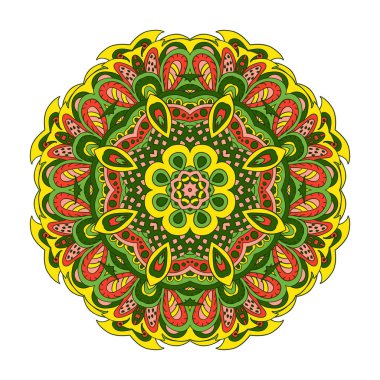 Mandala Doğu desen. Zentangl yuvarlak süsleme