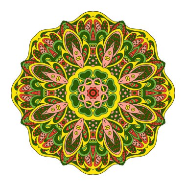 Mandala Doğu desen. Zentangl yuvarlak süsleme