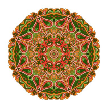 Mandala Doğu desen. Zentangl yuvarlak süsleme