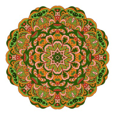 Mandala Doğu desen. Zentangl yuvarlak süsleme