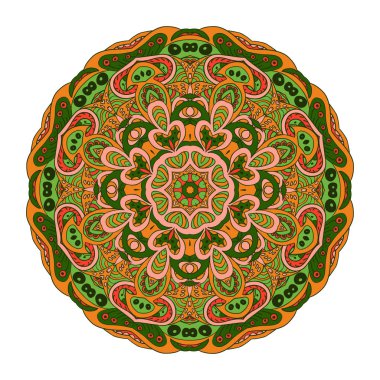 Mandala Doğu desen. Zentangl yuvarlak süsleme