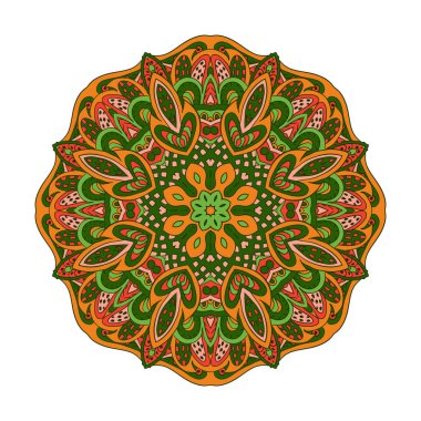 Mandala Doğu desen. Zentangl yuvarlak süsleme