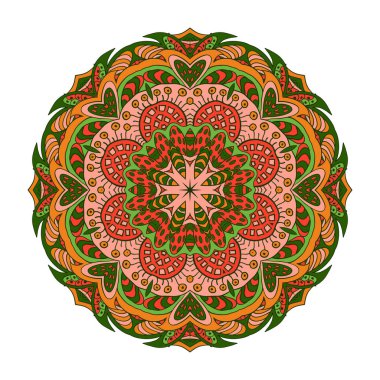 Mandala Doğu desen. Zentangl yuvarlak süsleme