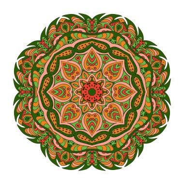 Mandala Doğu desen. Zentangl yuvarlak süsleme