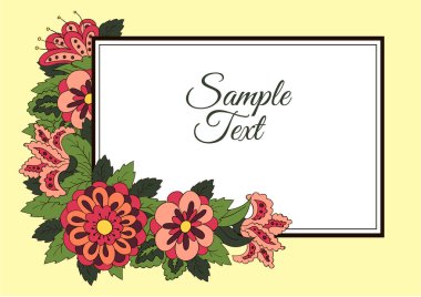 Bahar Çiçekleri Tebrik kartı