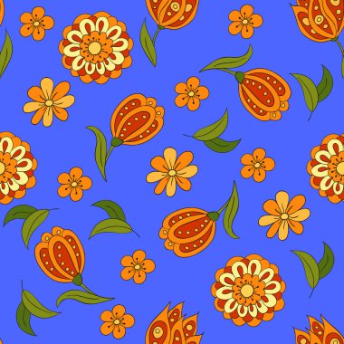 Bahar çiçekleriyle kusursuz desen