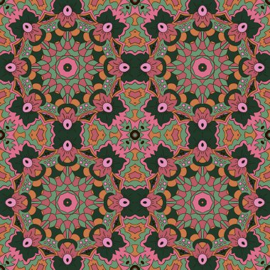 Mandala. Zentangl sorunsuz süsleme