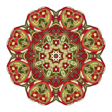 Mandala. Zentangl. Yuvarlak süsleme