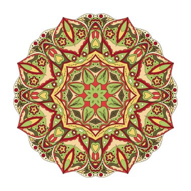 Mandala. Zentangl. Yuvarlak süsleme