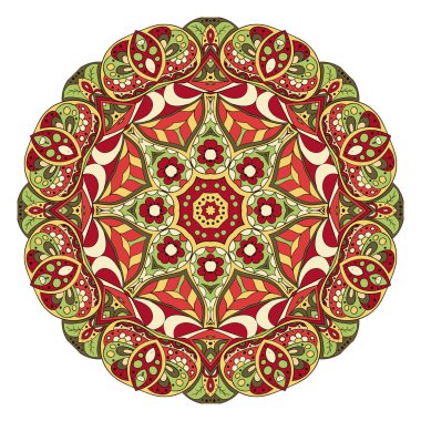 Mandala. Zentangl. Yuvarlak süsleme