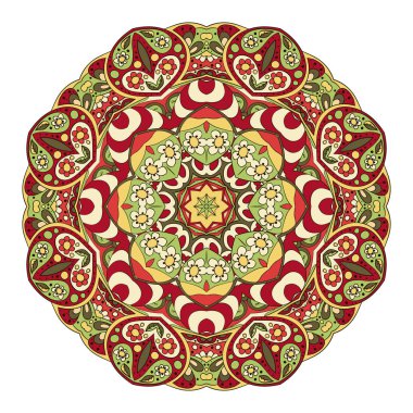 Mandala. Zentangl. Yuvarlak süsleme