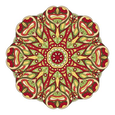 Mandala. Zentangl. Yuvarlak süsleme