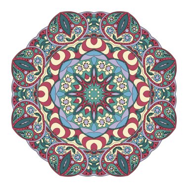 Mandala. Zentangl. Yuvarlak süsleme