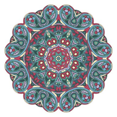 Mandala. Zentangl. Yuvarlak süsleme