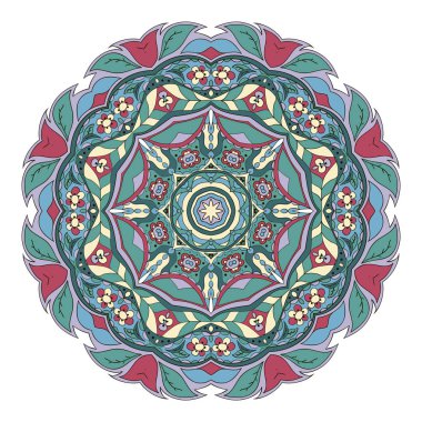 Mandala. Zentangl. Yuvarlak süsleme