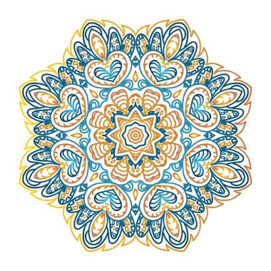 Mandala desen. Çizim doodle. Yuvarlak süsleme