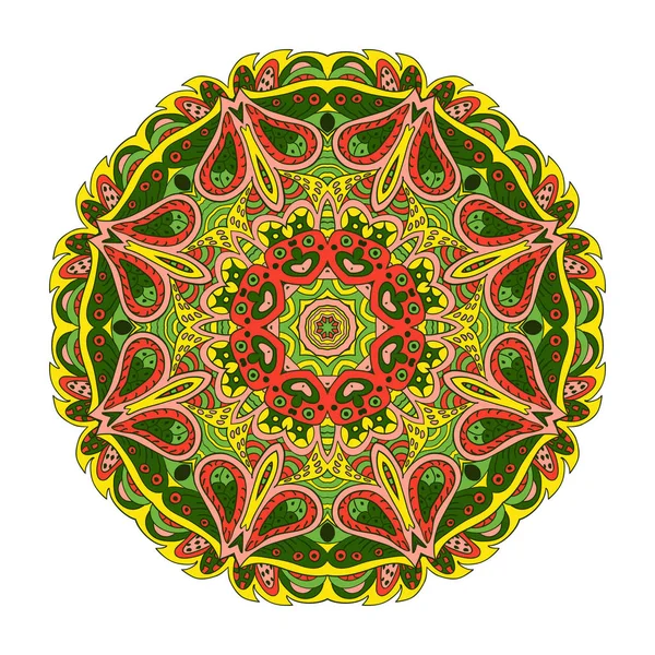 Mandala modèle oriental. Ornement rond Zentangl — Image vectorielle