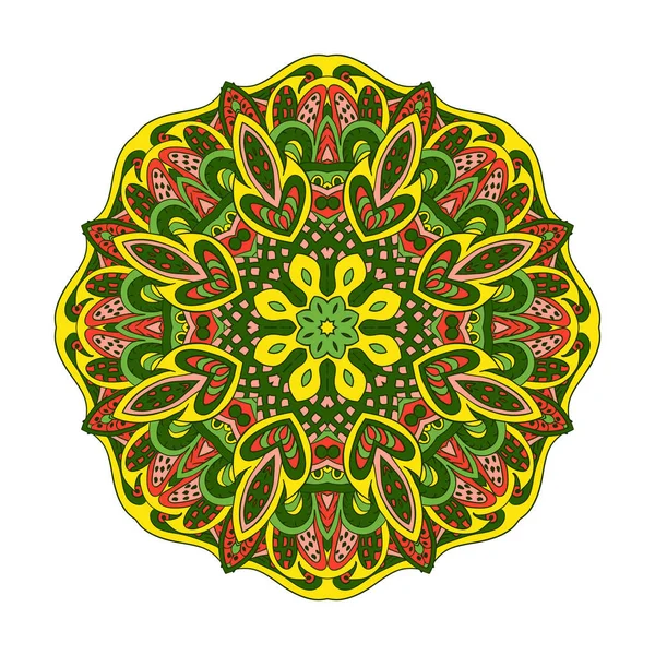 Mandala Eastern pattern. Zentangl round ornament — Stock Vector