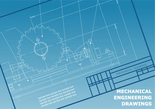 Disegno di ingegneria meccanica — Vettoriale Stock