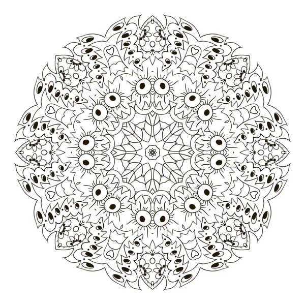 Mandala doodle tekening — Stockvector