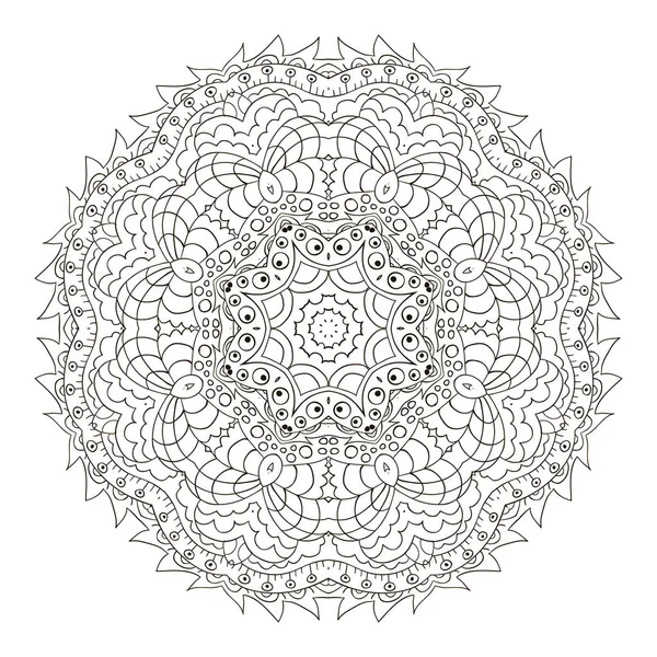 Mandala. Zentangl Coloring — Stock Vector
