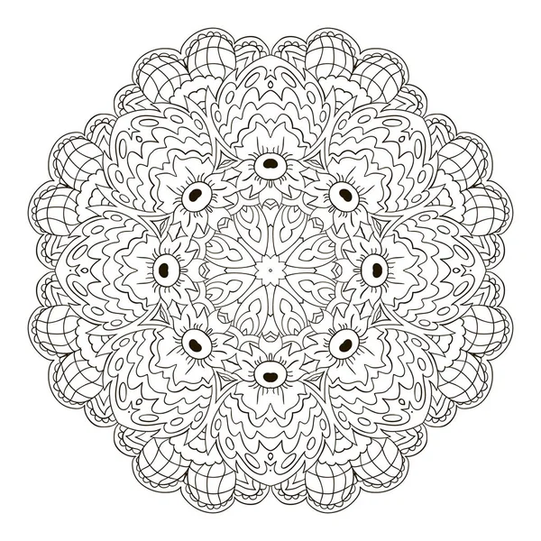 Mandala. Zentangl para colorear — Vector de stock