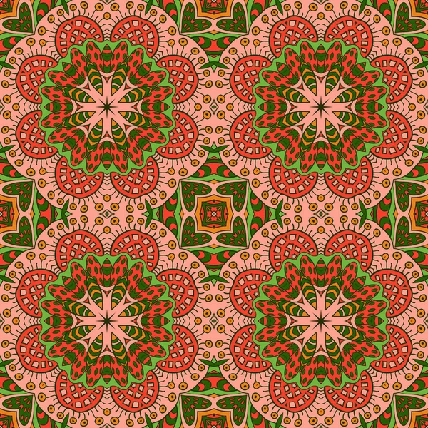 Mandala. Zentangl ornement sans couture — Image vectorielle