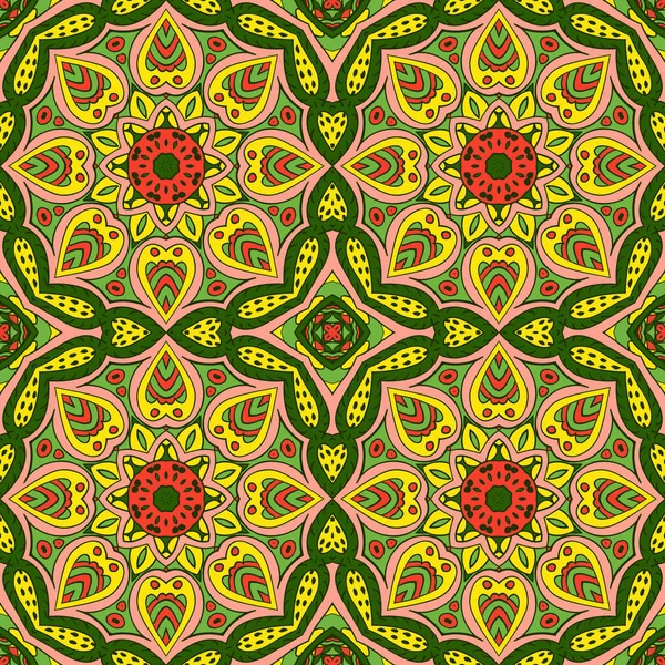 Mandala. ornamento sin costura Zentangl — Vector de stock