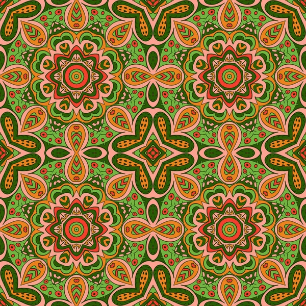 Mandala. Zentangl ornement sans couture — Image vectorielle
