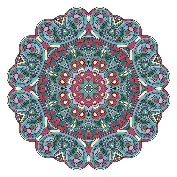 Mandala. Zentangl. Adorno redondo — Vector de stock