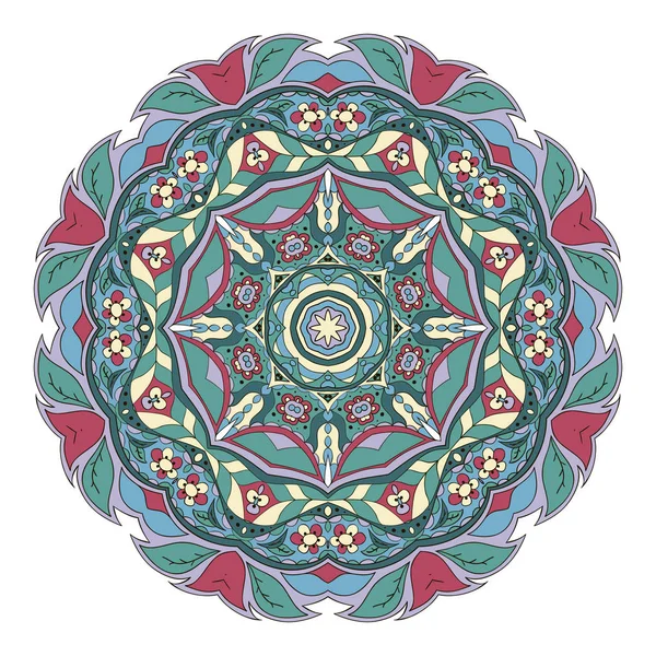 Mandala. Zentangl. Adorno redondo — Vector de stock