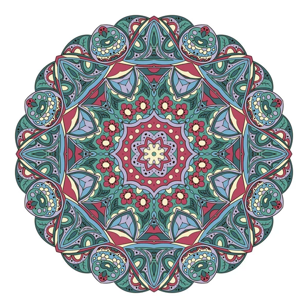 Mandala. Zentangl. Adorno redondo — Vector de stock