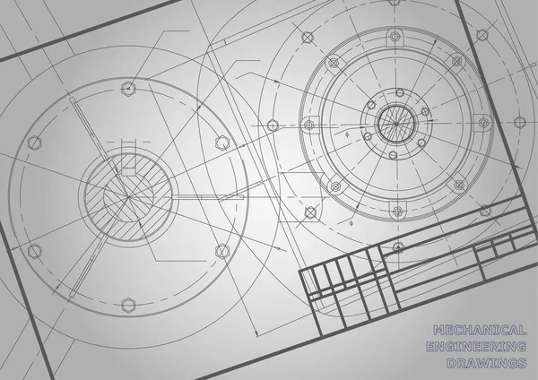 Mechanical engineering drawing — Stock Vector